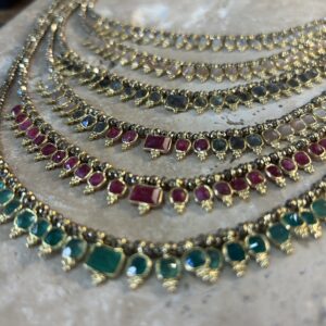 Collier ras de cou en hématites facettées